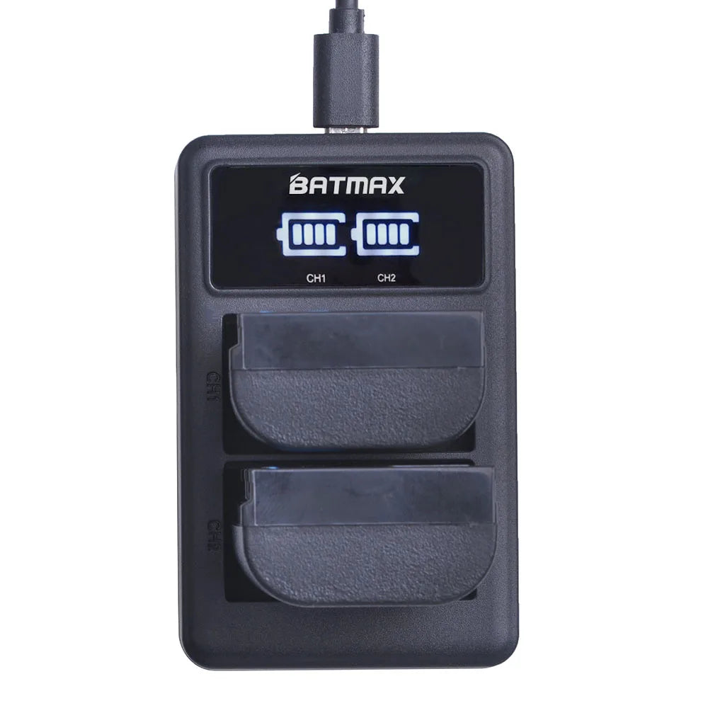 Batmax LP E6 Batterie 2650mAh 7.4V - Dual Ladegerät