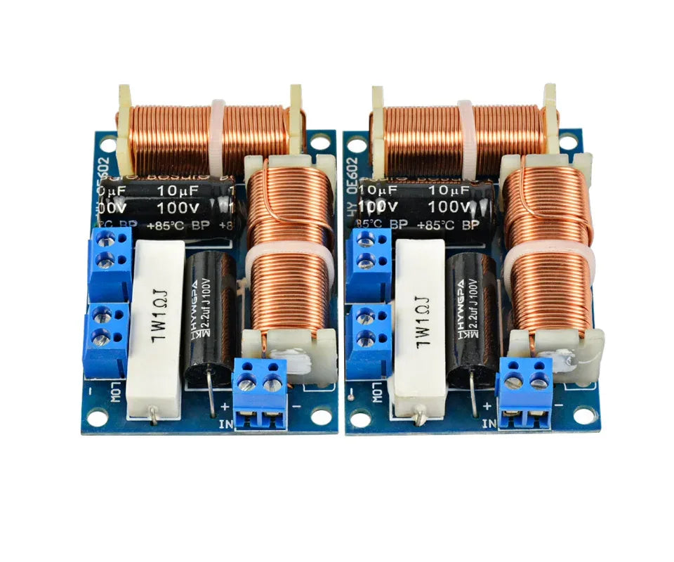 AIYIMA 2 Stück Lautsprecher 2-Wege Audio Frequenzweiche Höhen Bass 2 Einheit Crossover Filter 80W Bücherregal HiFi Lautsprecher Teiler - Golden Bridge Store