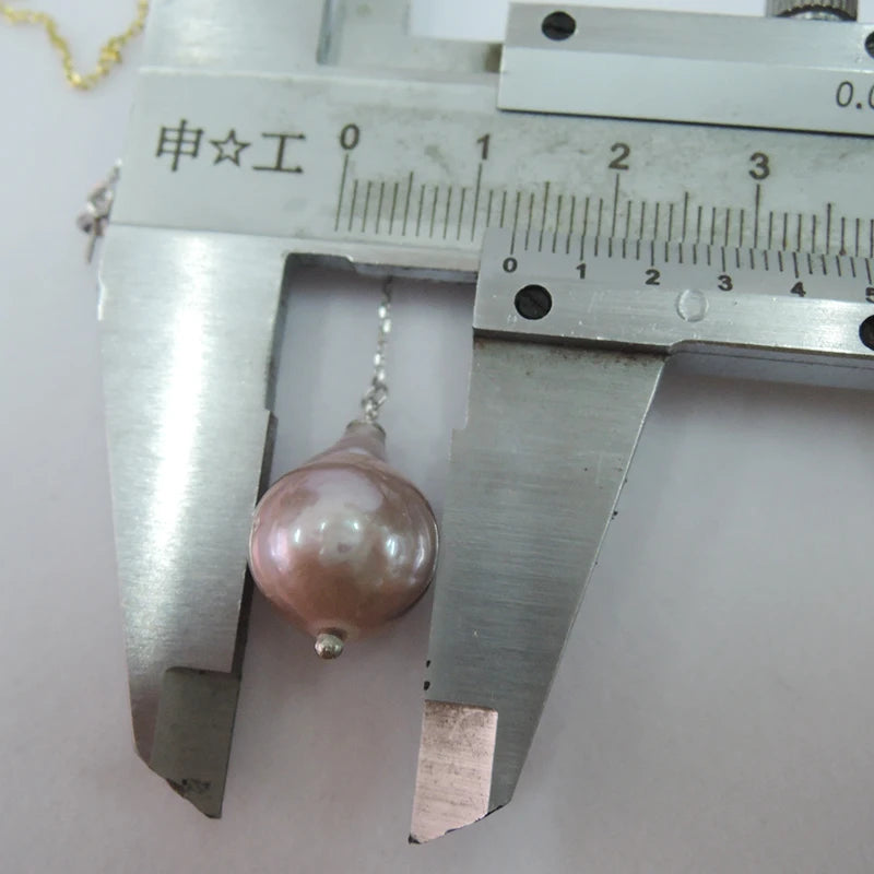 YUEMOON 190417 Barockperlen Anhänger - 13-16mm 925 Silber