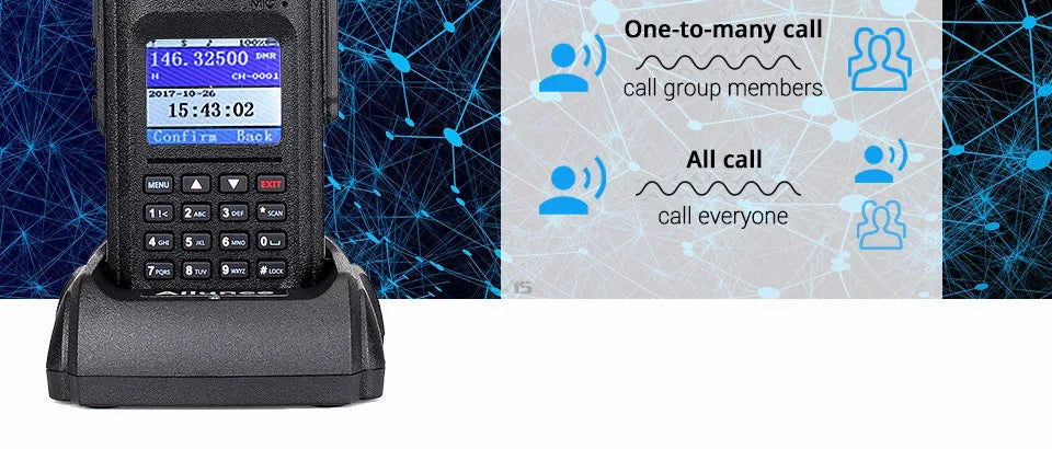 Ailunce HD1 DMR Digital Walkie Talkie Ham Radio Long Range Amateur Two-Way Radio Walkie-talkie GPS VHF UHF Dual Band Transceiver