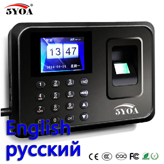 Zeiterfassung 2025: 5YOA Biometric Attendance System USB Fingerprint Reader Employee Control Collection