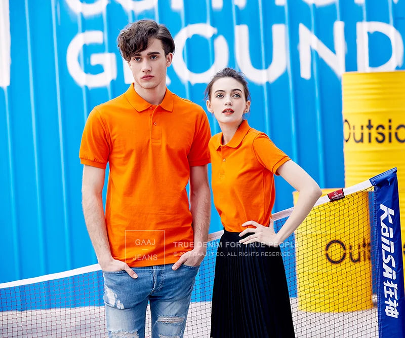 GAAJ Polohemd Atmungsaktiv - 100 Prozent Baumwolle Kurzarm