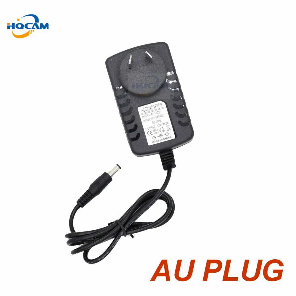 Adaptor de alimentare calificat HQCAM AC 110-240V la DC 12V 2A pentru CCTV, mufă EU/US/UK/AU