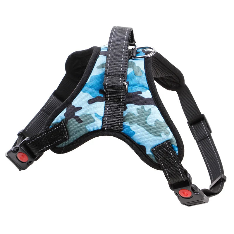 Nylon Heavy Duty Hund Haustier Geschirr Halsband Verstellbar Gepolstert Extra Groß Mittel Klein Hund Geschirre Weste Husky Große Hunde Produkte