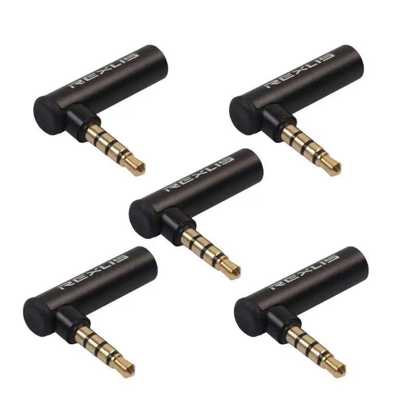 REXUS 90 de grade unghi drept 3,5 mm mascul-femelă Convertor audio adaptor conector L tip stereo căști microfon mufă jack
