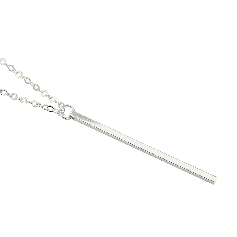 Gold and Silver Color Collar Necklace for Girls Boys Geometric Chain Pendant Copper Jewelry Hot Sale