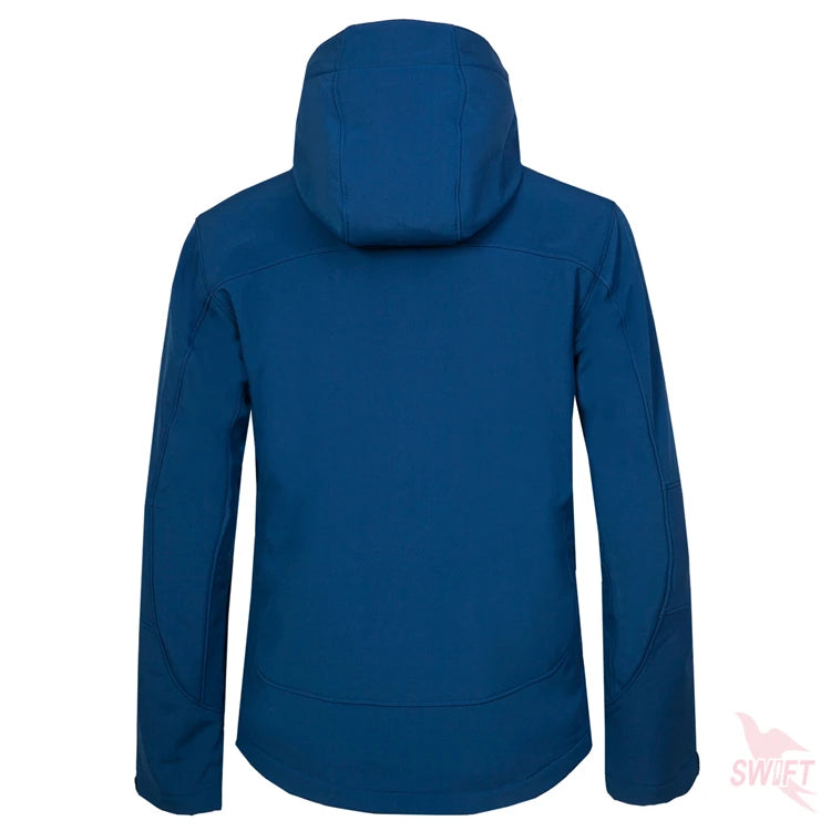 Wasserdichter Softshell-Mantel für Männer mit Custom-Print - Outdoor-Hoodie für Hiking, Skiing und Camping