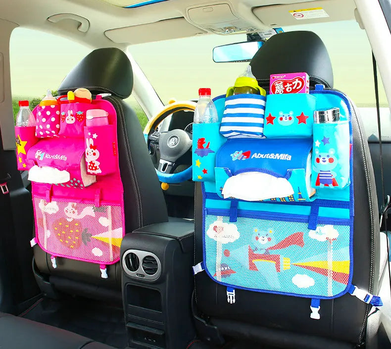 Cartoon Car Seat Back Storage Hang Bag Organizer Car styling Baby Product Varia Stowing Tidying Automobile Interior Accessories