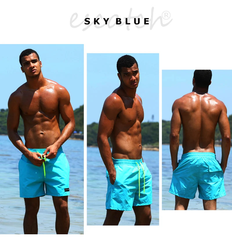Herren-Badehose 2025: ESCATCH Man Swimwear Swim Shorts Trunks Beach Board Shorts - Swimming Pants Swimsuits Mens Running Sports Surffing Shorts Collection