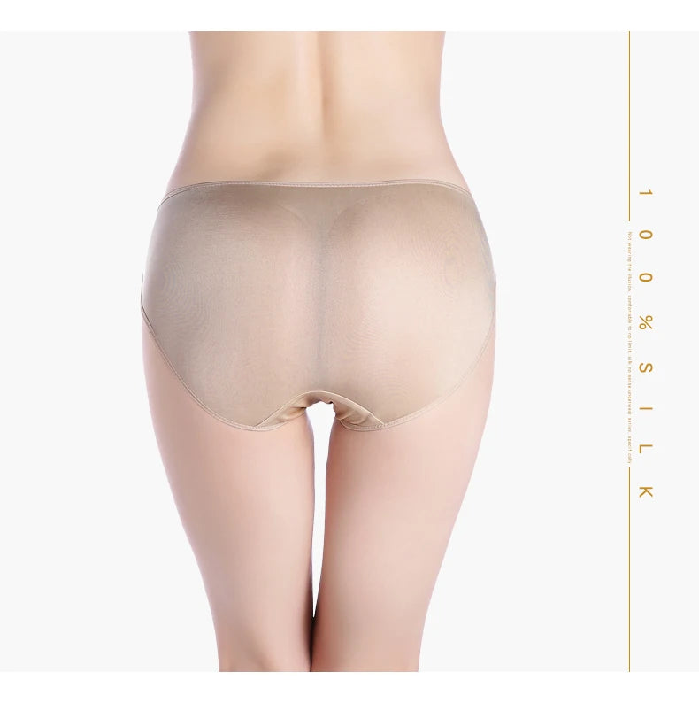 SuyaDream 3Stk/Los Frauen Höschen 100% Natürlich Seide Low-Rise Slips Gesund Basic Alltag Tragen Unterwäsche 2022 Neu Intimates