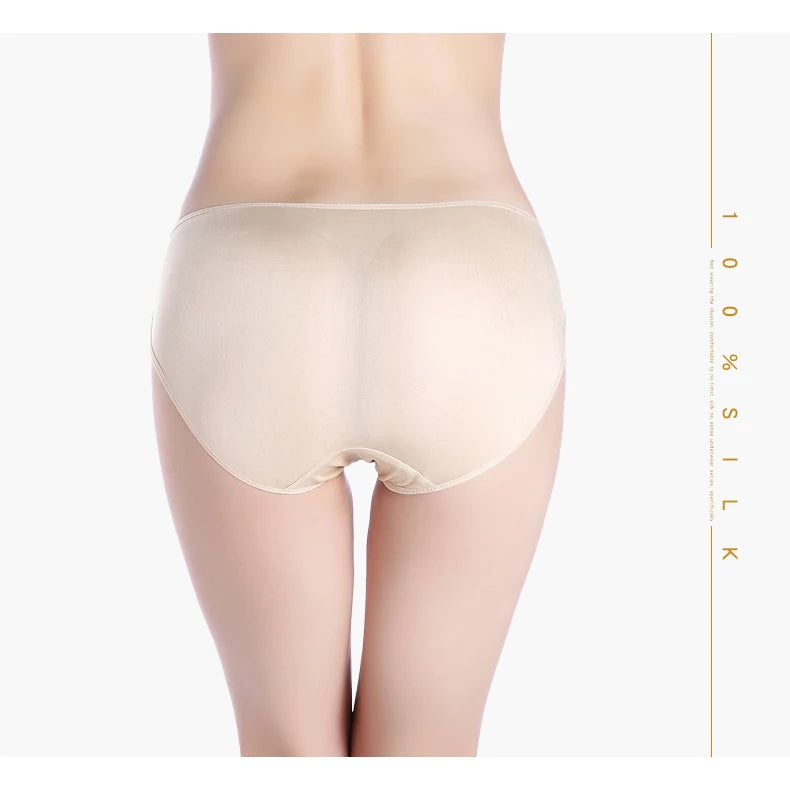 SuyaDream 3Stk/Los Frauen Höschen 100% Natürlich Seide Low-Rise Slips Gesund Basic Alltag Tragen Unterwäsche 2022 Neu Intimates
