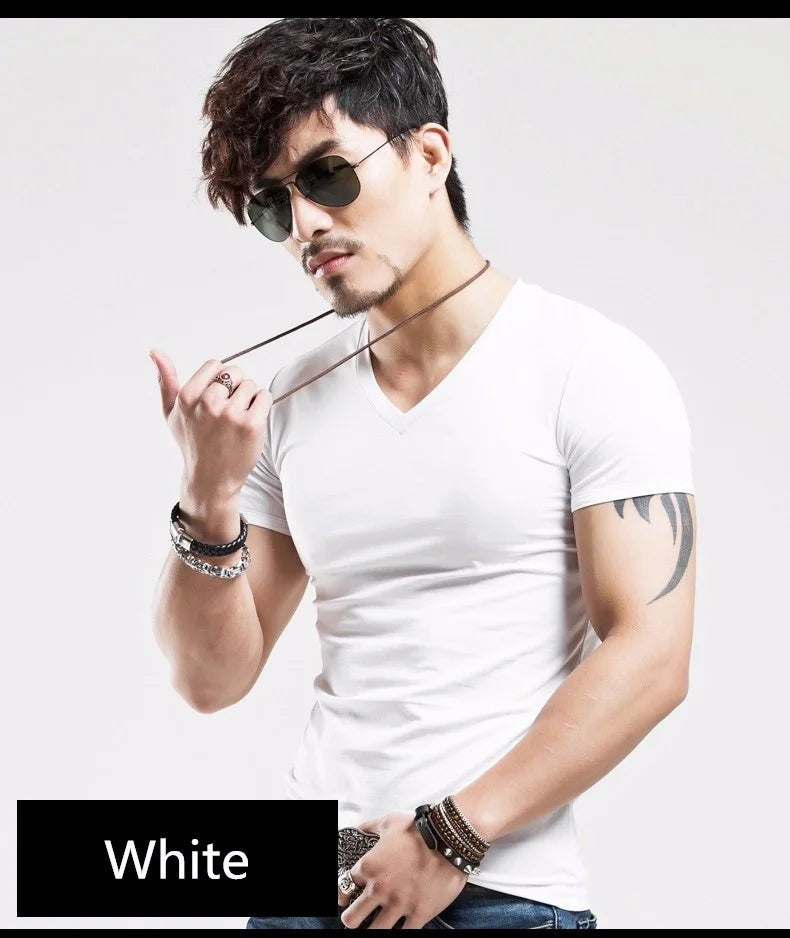 MRMT V-Ausschnitt Shirt - 10 Farben S-5XL Strickshirt