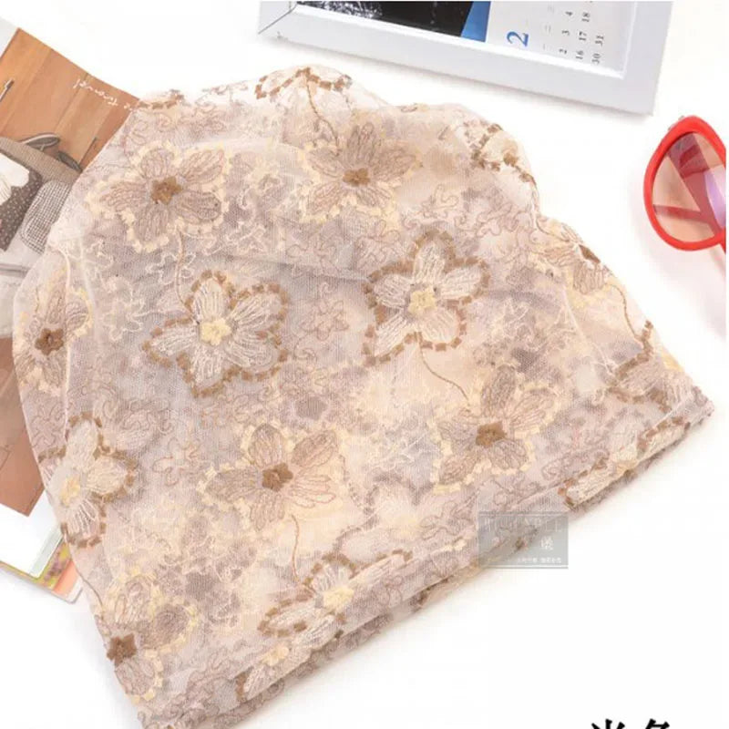miaoxi Mode Sommer Dünn Frauen Hut Floral Casual Erwachsene Damen Kappen Günstig Schönheit Bonnet Polyester Weiblich Beanies Skulliess - Golden Bridge Store
