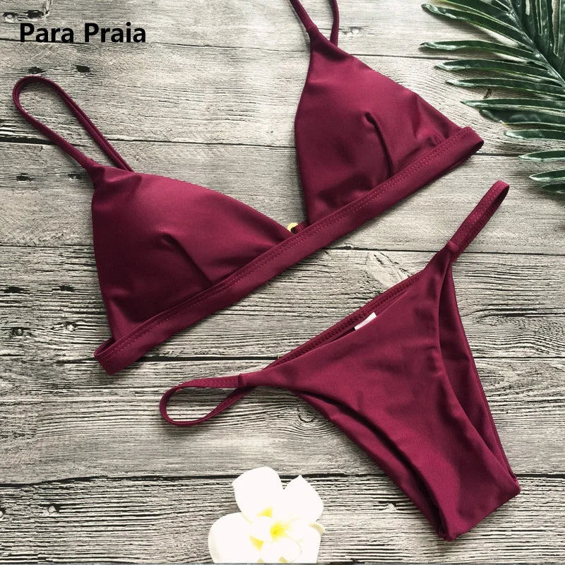Para Praia 9 Farben Push Up Bikini - 85 Nylon 15 Spandex