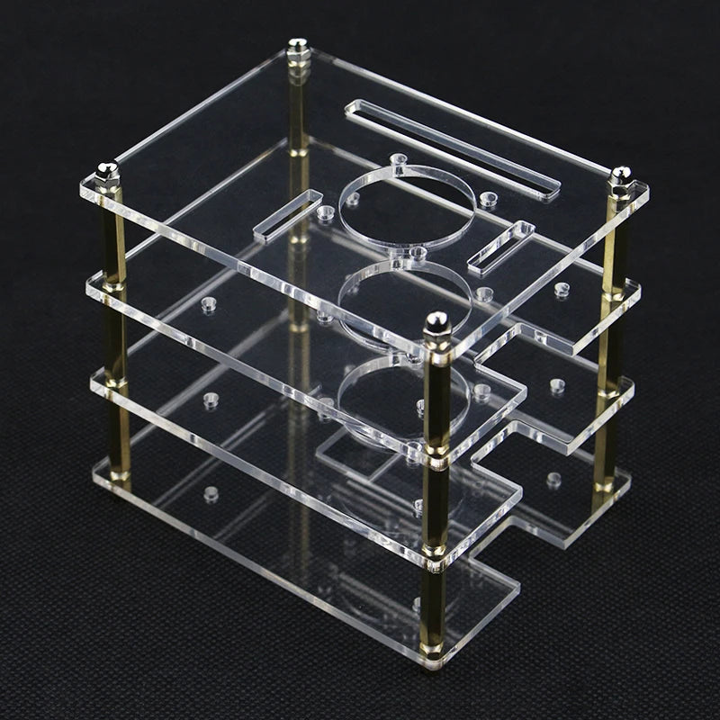 Raspberry Pi Gehäuse 2025: 3 Layer Acrylic Case Clear - Box Cover Cooling Fans DIY Cluster Collection