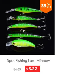 TQEXSZ Minnow Sinkend - 7,5cm 10,2g 3D Augen Wobbler