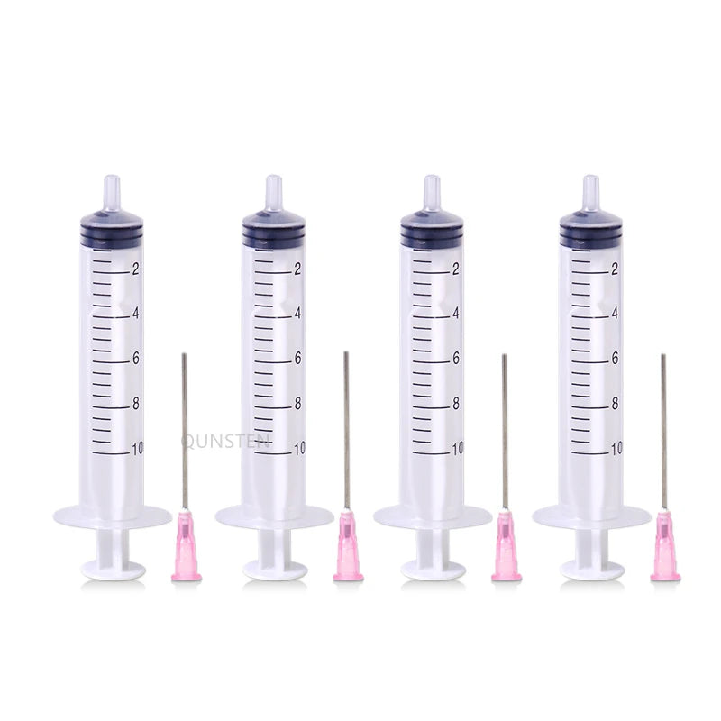 QUNSTEN Spritze Nachfüllset 10ml - 4 Stück 3,5cm Nadel