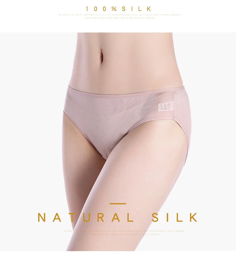 SuyaDream 3Stk/Los Frauen Höschen 100% Natürlich Seide Low-Rise Slips Gesund Basic Alltag Tragen Unterwäsche 2022 Neu Intimates