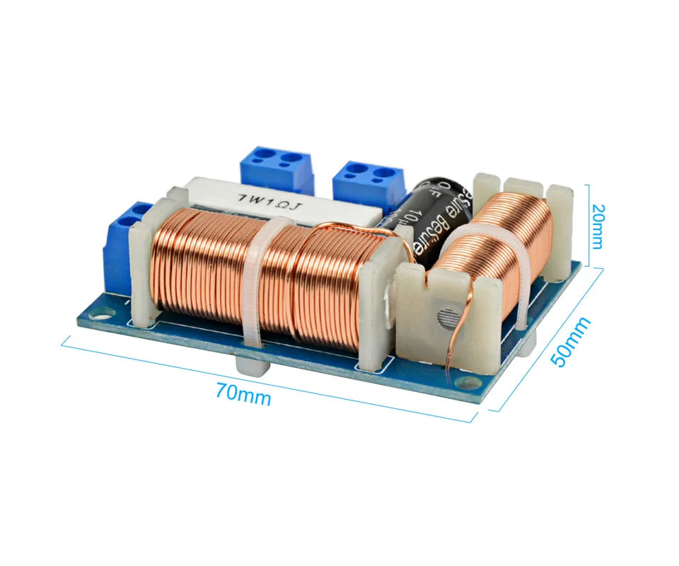AIYIMA 2 Stück Lautsprecher 2-Wege Audio Frequenzweiche Höhen Bass 2 Einheit Crossover Filter 80W Bücherregal HiFi Lautsprecher Teiler