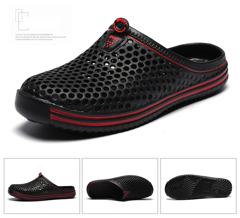 POLALI Damen Sandalen 2023 Sommer Sandalen Mode Ausgehöhlt Atmungsaktiv Strand Hausschuhe Flip Flops EVA Massage Hausschuhe Sandalen