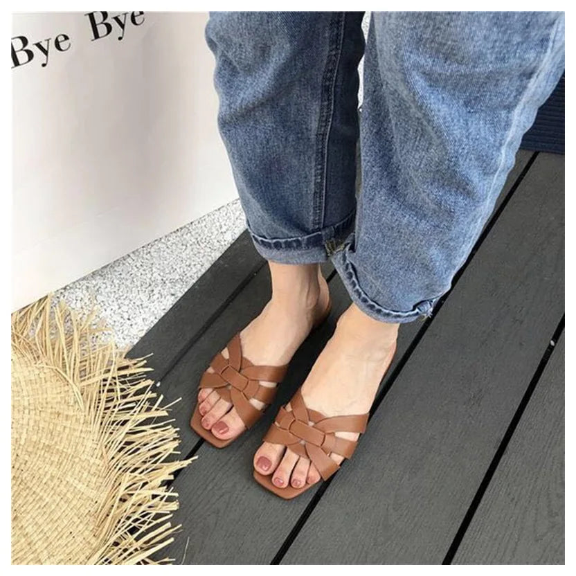 DONLEE QUEEN Frauen Marke Hausschuhe Sommer Slides Offene Zehe Flach Casual Schuhe Freizeit Sandale Weiblich Strand Flip Flops Große Größe 35-41
