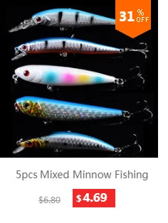 TQEXSZ Minnow Sinkend - 7,5cm 10,2g 3D Augen Wobbler