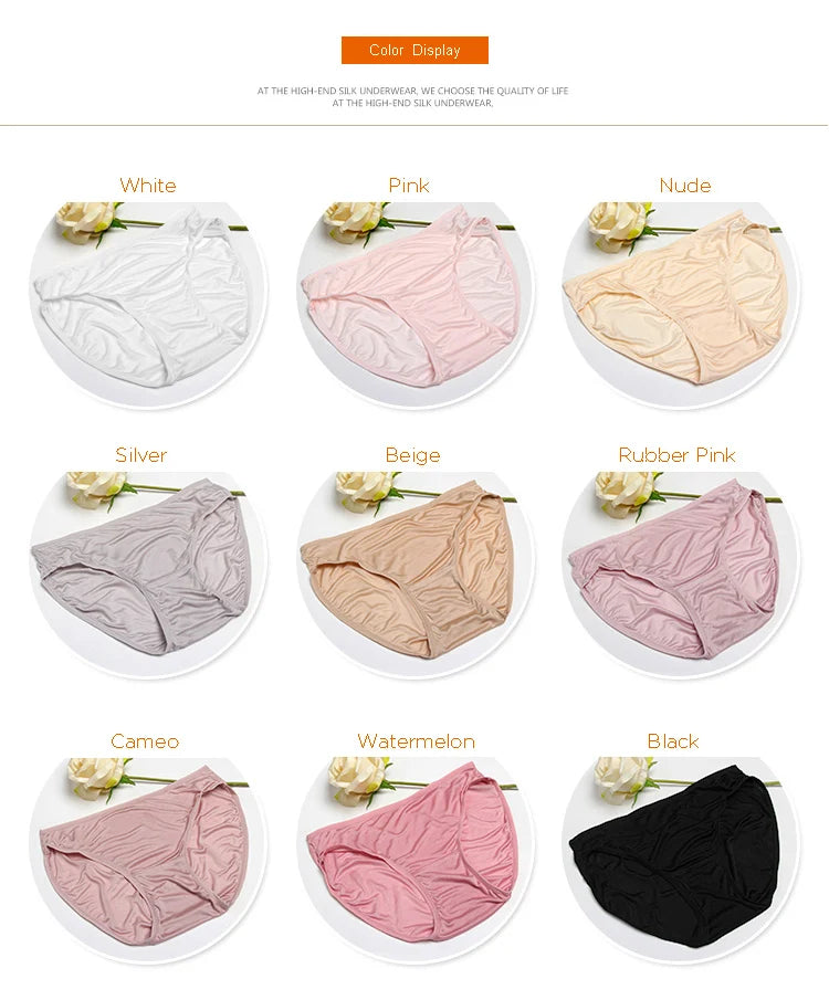 SuyaDream 3Stk/Los Frauen Höschen 100% Natürlich Seide Low-Rise Slips Gesund Basic Alltag Tragen Unterwäsche 2022 Neu Intimates