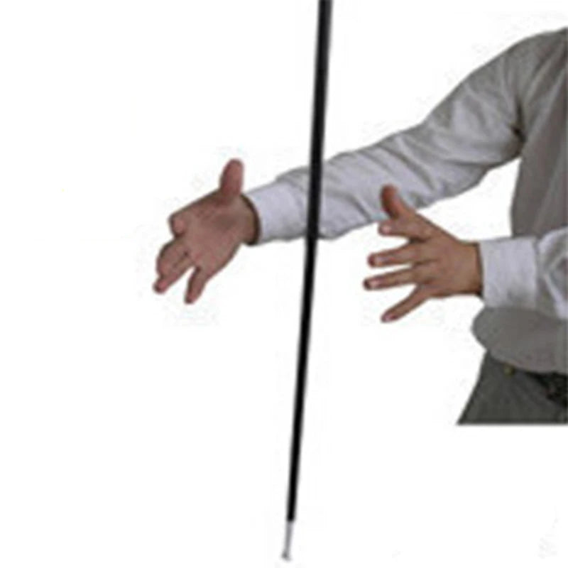 Aluminiu dans baston stick (argintiu/negru) truc magic plutitor baghetă magică pentru scenă de stradă prim-plan recuzită magică accesorii