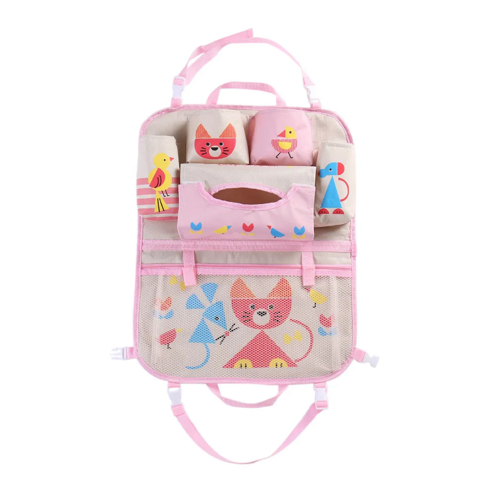 Cartoon Car Seat Back Storage Hang Bag Organizer Car styling Baby Product Varia Stowing Tidying Automobile Interior Accessories