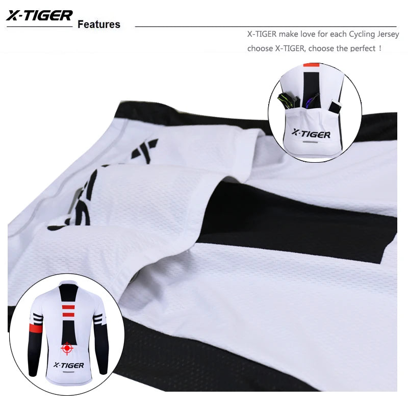 X-TIGER Top Quality Cycling Jersey Long Sleeve MTB Bicycle Cycling Clothing Mountain Bike Sportswear Cycling Clothes