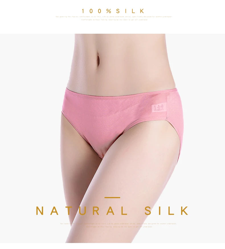 SuyaDream 3Stk/Los Frauen Höschen 100% Natürlich Seide Low-Rise Slips Gesund Basic Alltag Tragen Unterwäsche 2022 Neu Intimates