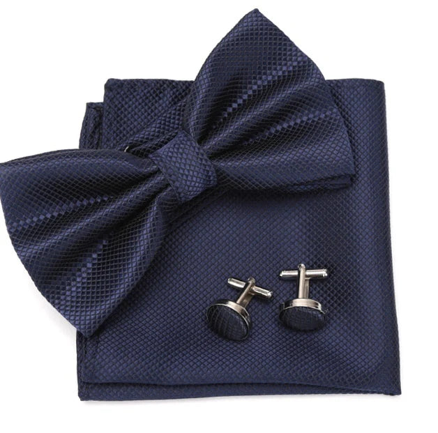 Mens Tie Set Bowtie Cravat Cufflinks Fashion Butterfly Party Wedding Bow Ties for Men Girls Candy Solid Color Bowknot Wholesale