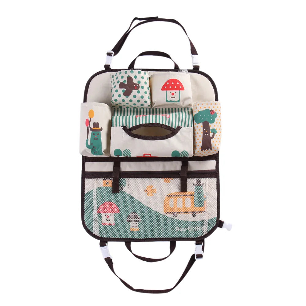 Cartoon Car Seat Back Storage Hang Bag Organizer Car styling Baby Product Varia Stowing Tidying Automobile Interior Accessories