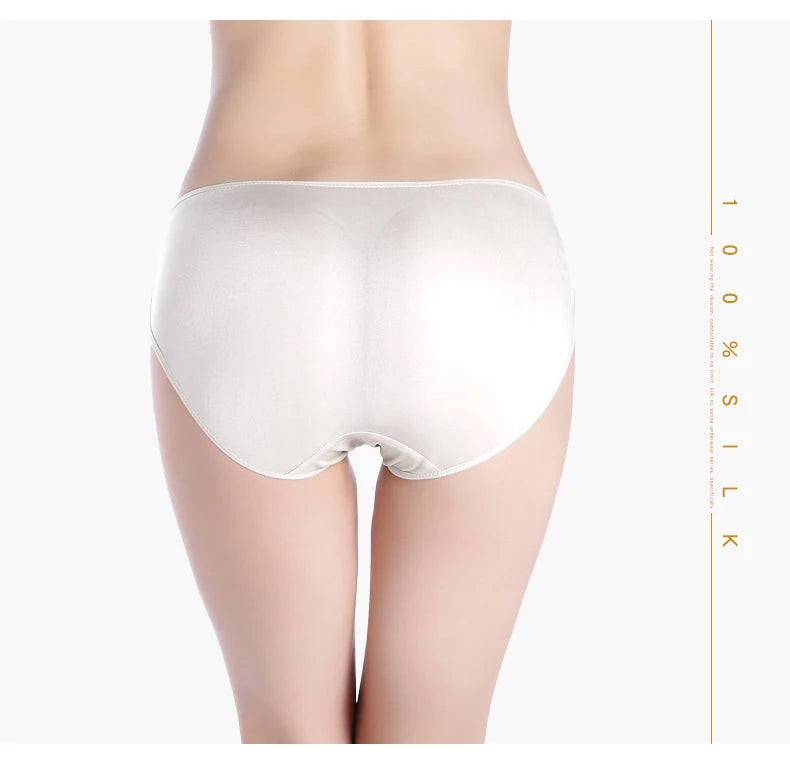 SuyaDream 3Stk/Los Frauen Höschen 100% Natürlich Seide Low-Rise Slips Gesund Basic Alltag Tragen Unterwäsche 2022 Neu Intimates