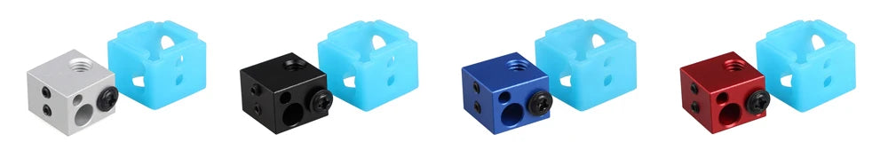 LERDGE Aluminium Heat Block For J-head Extruder HotEnd 3D Printers High Temp Silicone Socks Parts BP6 Heating Block Accessories