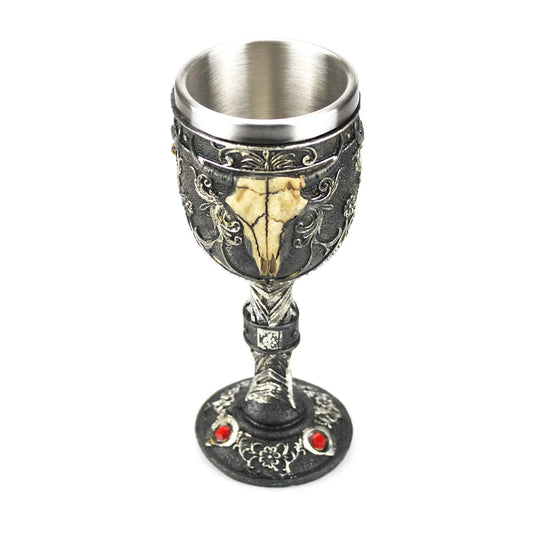Gothic Wine Goblet Contain Dragon Claw Viking Skeleton Retro Stainless Steel&Resin Wine Glass BEST Halloween Gifts Bar Drinkware