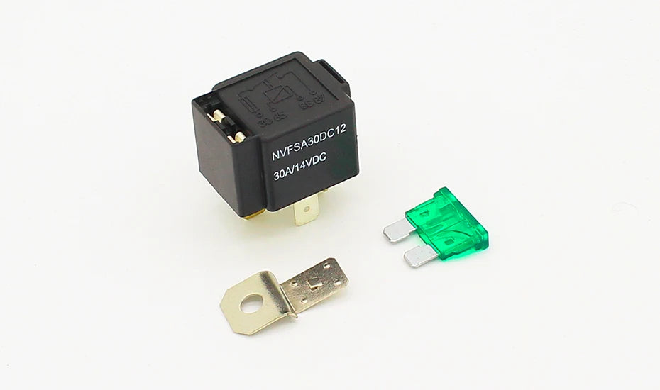 FORWARD Relais 4-Pin 30A Auto-Relais mit Sicherung, Spulenspannung 12VDC