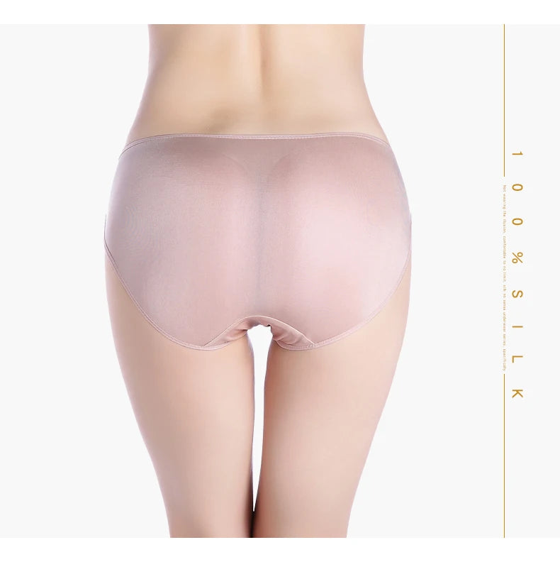 SuyaDream 3Stk/Los Frauen Höschen 100% Natürlich Seide Low-Rise Slips Gesund Basic Alltag Tragen Unterwäsche 2022 Neu Intimates