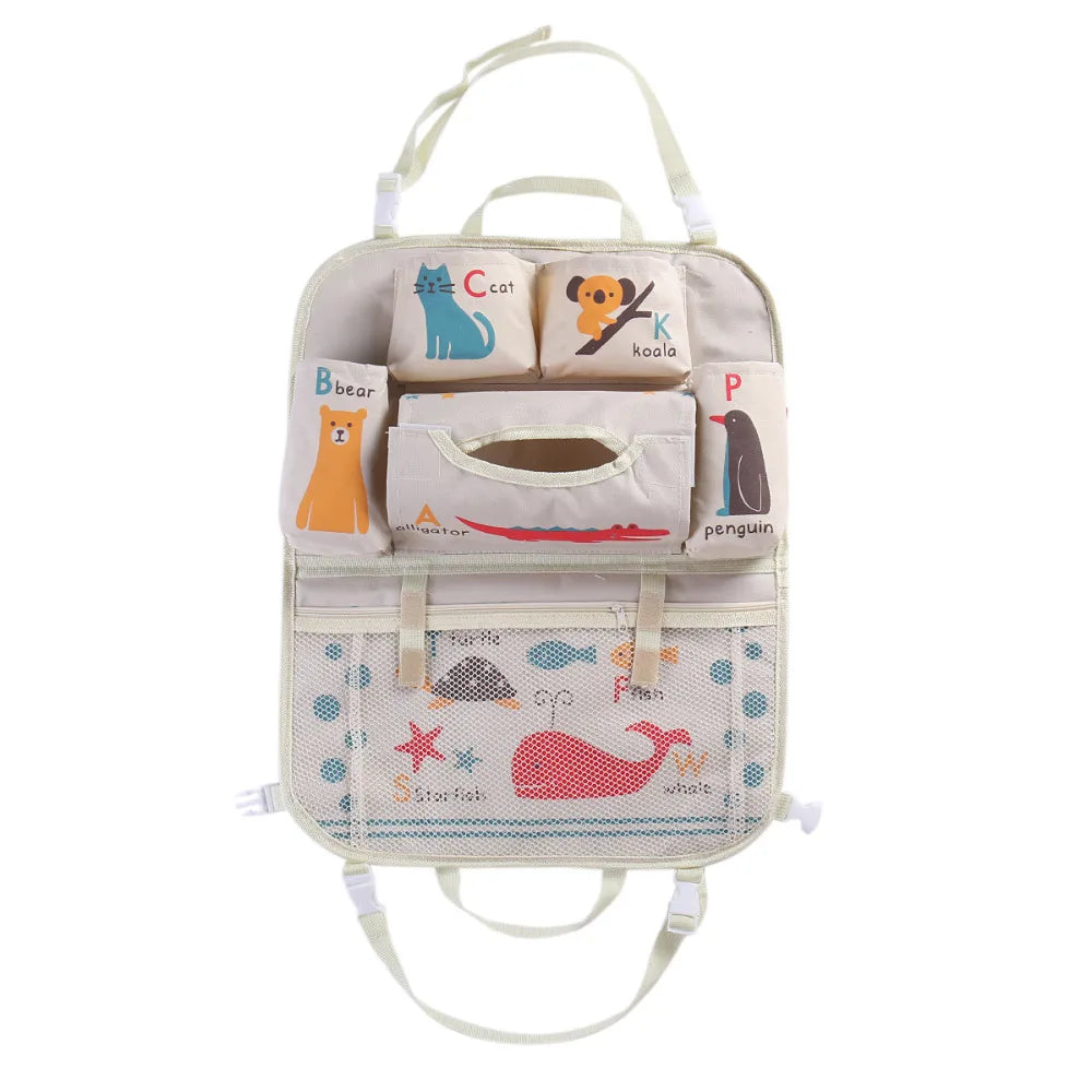 Cartoon Car Seat Back Storage Hang Bag Organizer Car styling Baby Product Varia Stowing Tidying Automobile Interior Accessories