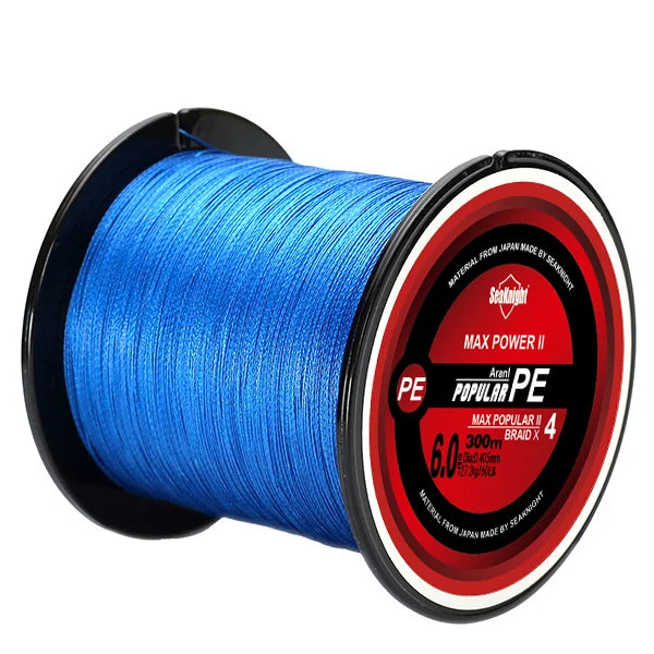 SeaKnight Marke TriPoseidon Serie 4 Stränge 300M PE Geflochtene Angelschnur 8-60LB Multifilament Angelschnur Glatt Karpfen Angeln