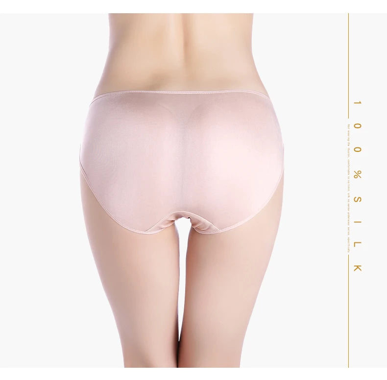 SuyaDream 3Stk/Los Frauen Höschen 100% Natürlich Seide Low-Rise Slips Gesund Basic Alltag Tragen Unterwäsche 2022 Neu Intimates