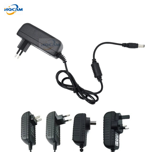 Adaptor de alimentare calificat HQCAM AC 110-240V la DC 12V 2A pentru CCTV, mufă EU/US/UK/AU