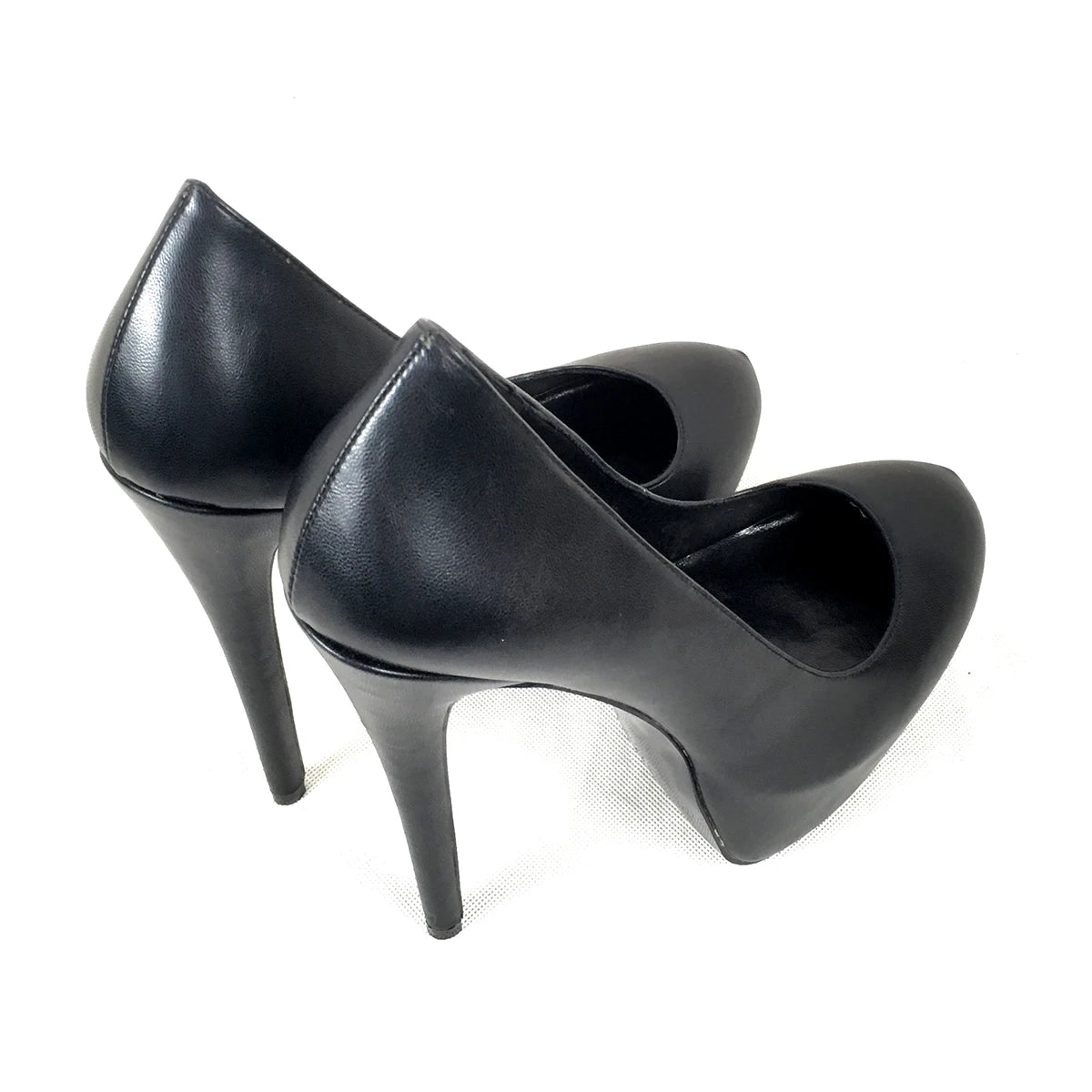 Elegant Women's Shoes Round toe High Heels Pumps Platform Ladies Party Evening Dress Shoe In Black PU & White Patent Customized