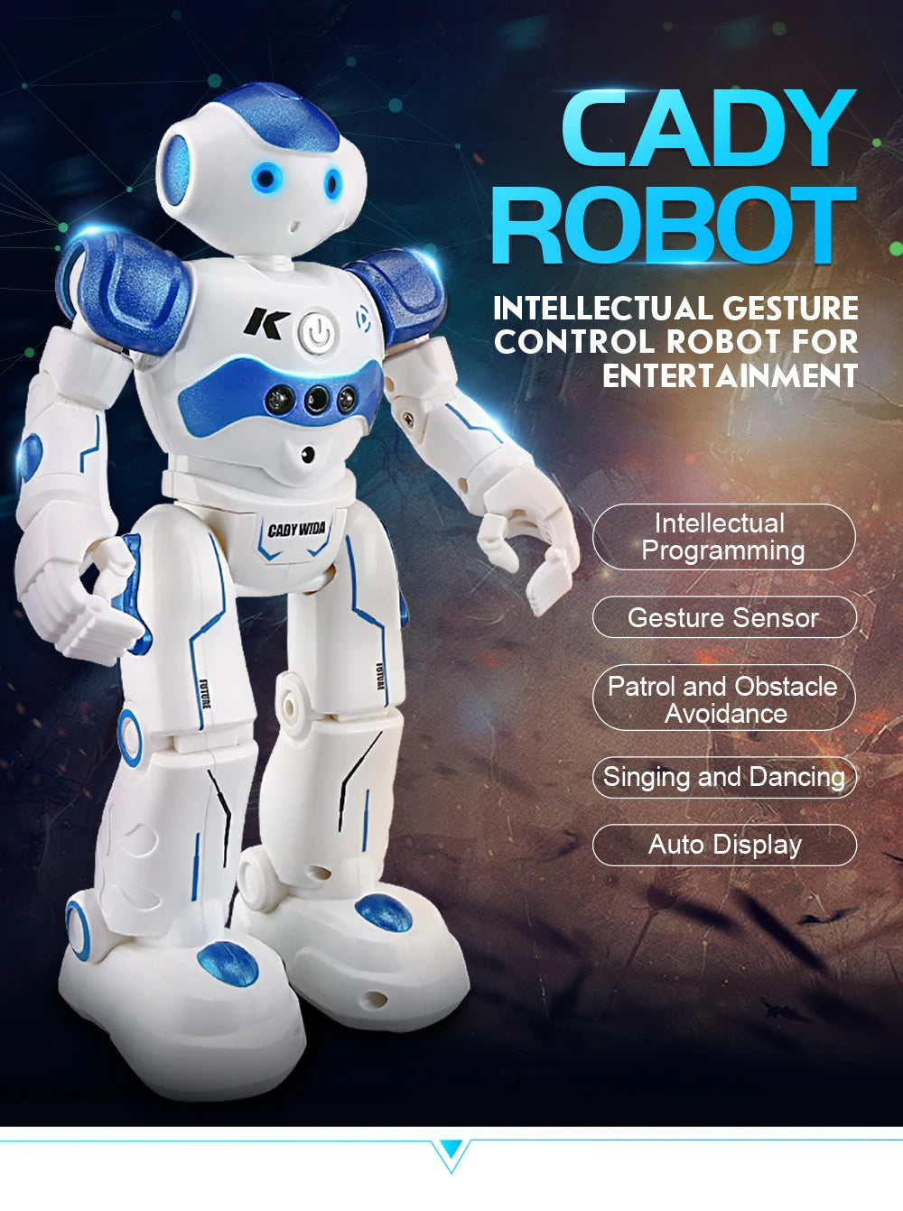 JJRC RC Robot Toy IR Gesture Remote control R2 CADY WIDA Intelligent Vector Smart Robotica Dancing Robo Kids Toy for Children