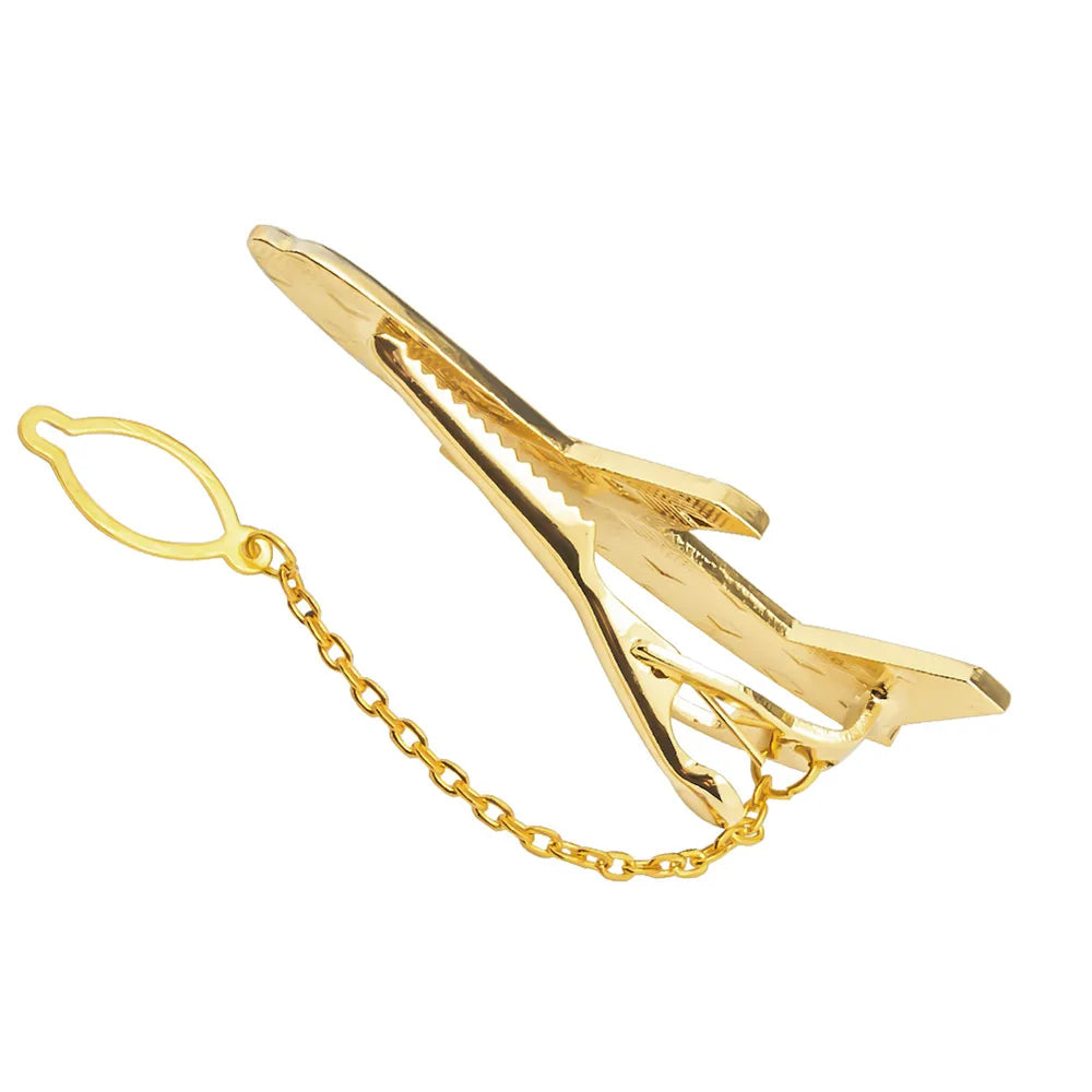 Elegant avion formă clemă de cravată pilot afaceri bărbați cravată clemă de înaltă calitate butoni cravată clasp bărbați costume cadou de nuntă