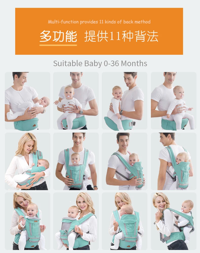 Babytrage 2025: Baby Hipseat Kangaroo Rucksack Mochila Breathable Ergonomic - Baby Carrier Hip Seat Baby Sling Wrap Collection