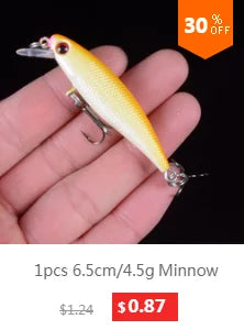TQEXSZ Minnow Sinkend - 7,5cm 10,2g 3D Augen Wobbler