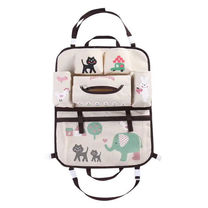 Cartoon Car Seat Back Storage Hang Bag Organizer Car styling Baby Product Varia Stowing Tidying Automobile Interior Accessories