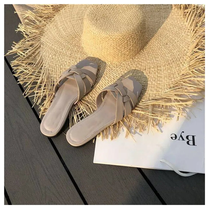 DONLEE QUEEN Frauen Marke Hausschuhe Sommer Slides Offene Zehe Flach Casual Schuhe Freizeit Sandale Weiblich Strand Flip Flops Große Größe 35-41