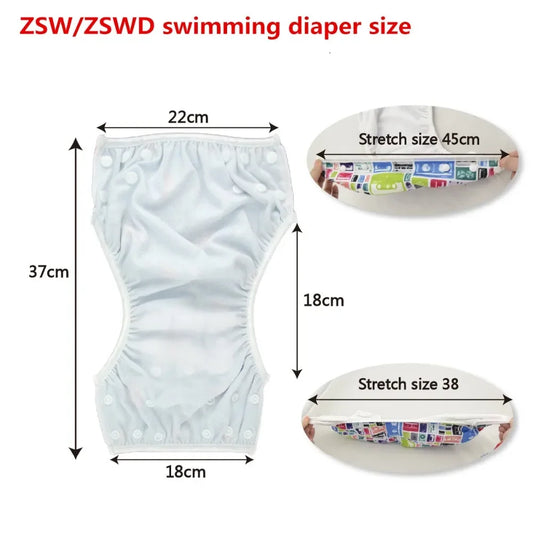 Alvababy Schwimm-Windel 2025: Polyester+TPU Stay-Dry-Funktion 0-3 Jahre - Wiederverwendbar 3-15kg Babys Schwimm-Erfahrungen - Golden Bridge Store